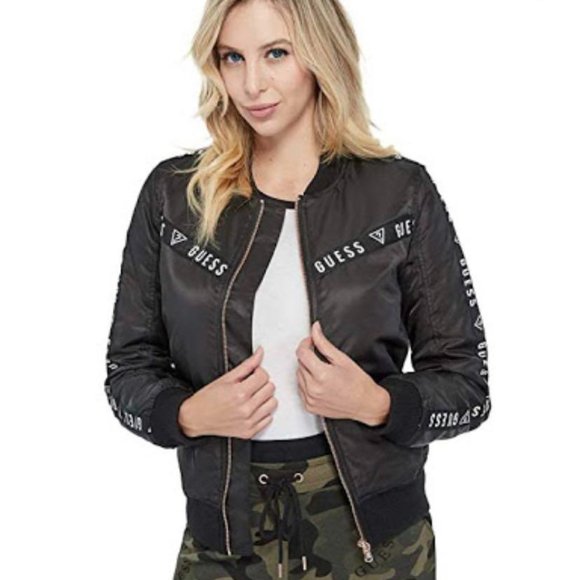 Guess Shae Logo Bomber Jacket - Picture 4 of 7